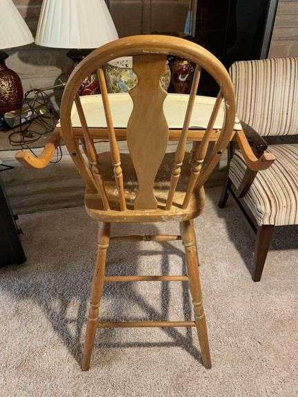 Antique wooden high chair