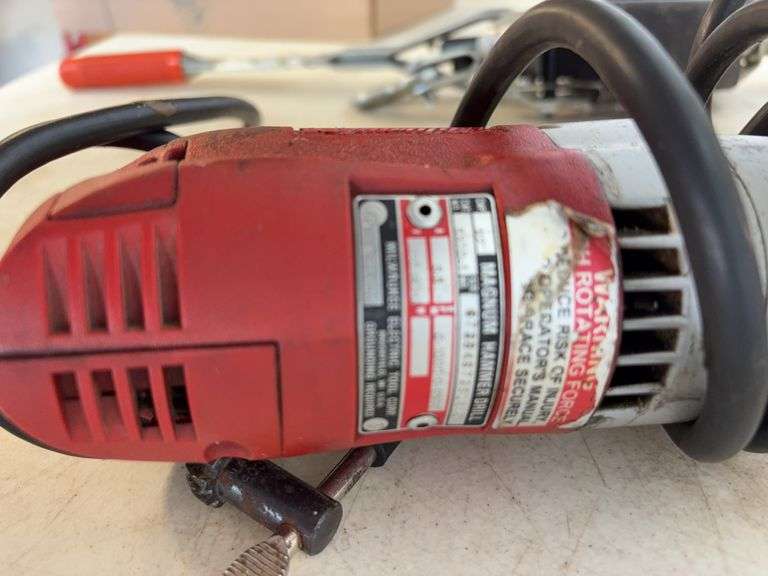 Come-along and Milwaukee hammer drill