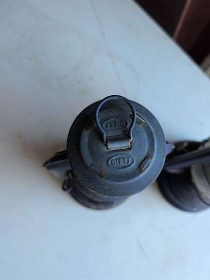 (2) matching blue Dietz lanterns