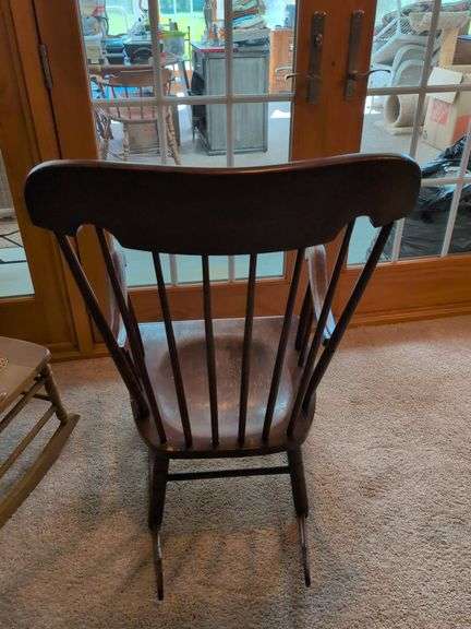 (2) wooden rocking chairs