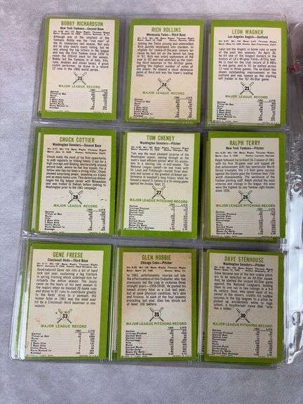 1963 Fleer BB 35/66 Card Starter Set With Cepeda VG to EXMT