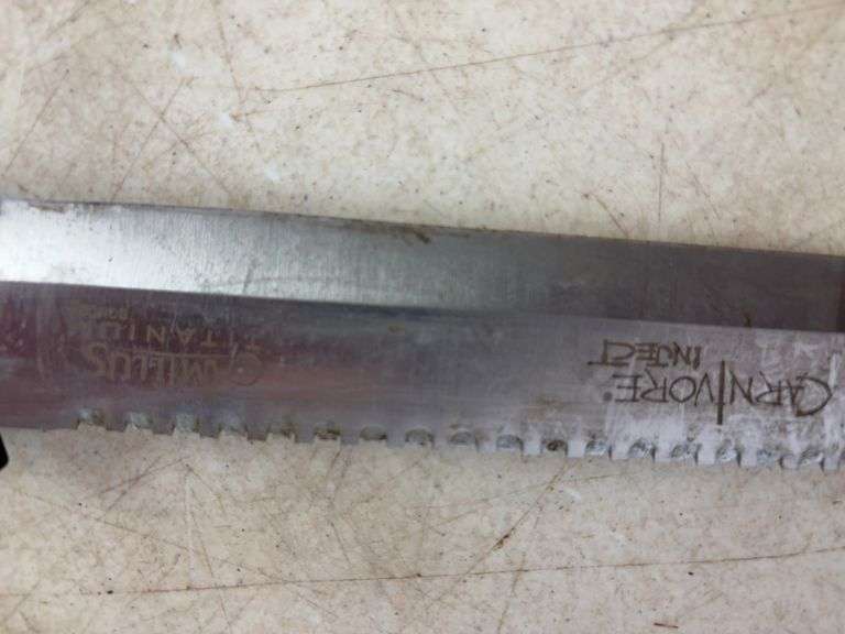 (2) machettes, Cabela's knife, and stainless mesh