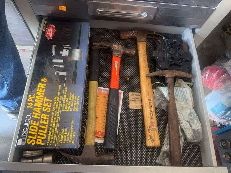 Drawer of Hammers and Puller Set