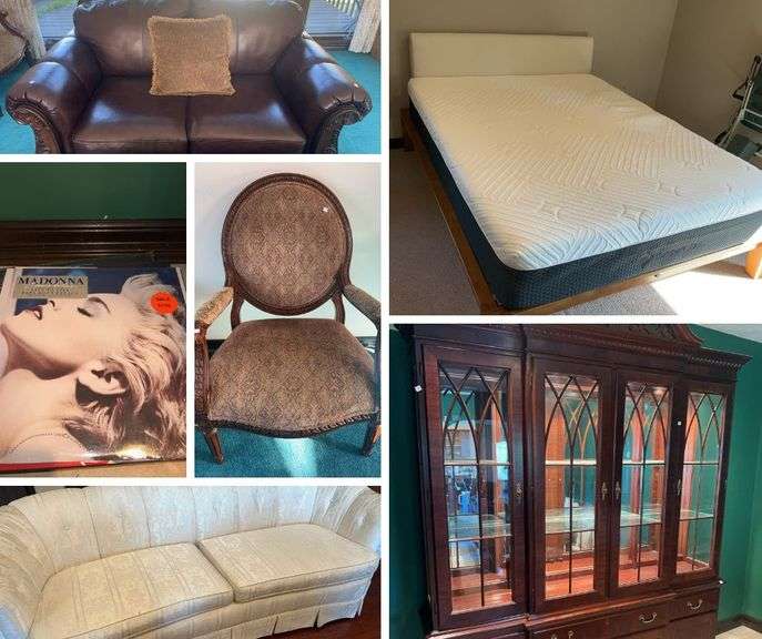 Vintage Furniture, Vinyl Records, Collectible Glassware (WV)