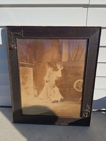 EARLY PRINT IN VINTAGE FRAME 20" X 25"