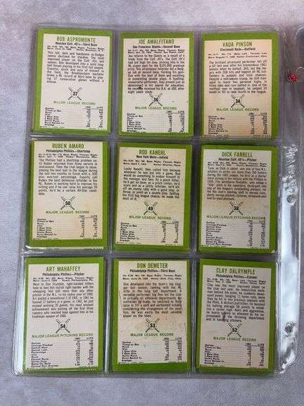 1963 Fleer BB 35/66 Card Starter Set With Cepeda VG to EXMT