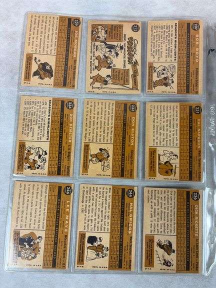 1960 Topps BB 54 Card Lot  EX- to EXMT