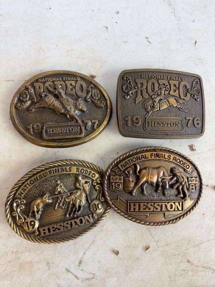 (10) belt buckles - (5) Krause and (5) Hesston