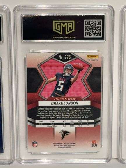 2023 Mosaic Jaxon Smith-Njigba NFL Debut Green Mosaic Prizm (GMA 10), 2022 Mosaic Drake London NFL D