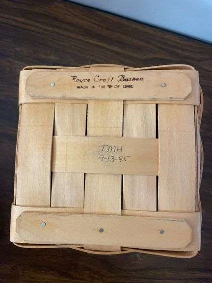 (1) Longaberger, (2) Royce Craft, and miscellaneous small baskets