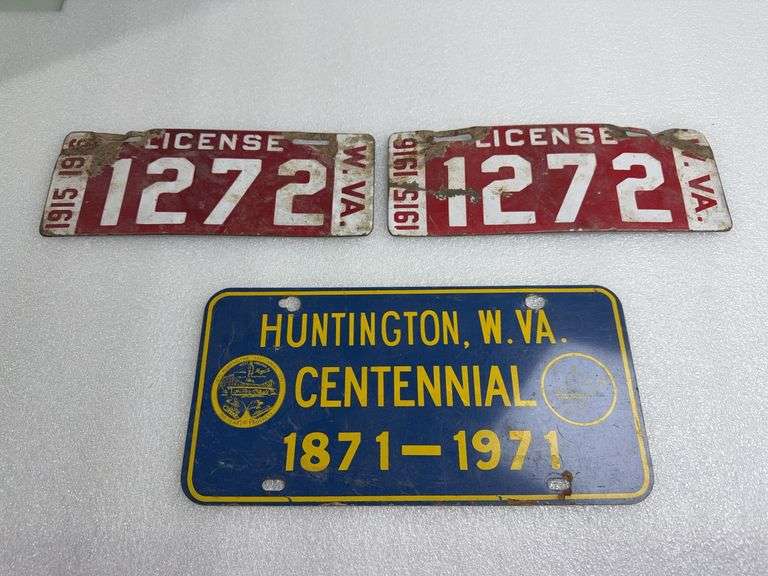 3 WEST VIRGINIA LICENSE PLATES