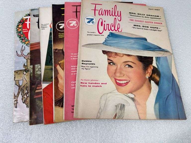 (6) Family Circle Vintage Magazines