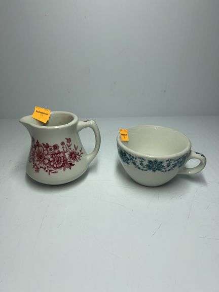 Carr China Creamer Pitcher and Tea Cup