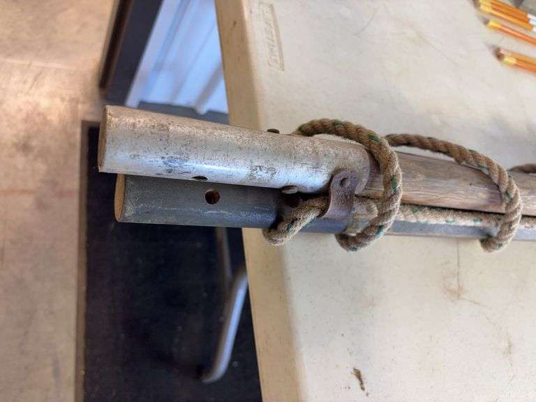 Yard markers, decorative shovel, branch trimmer, and antique piece