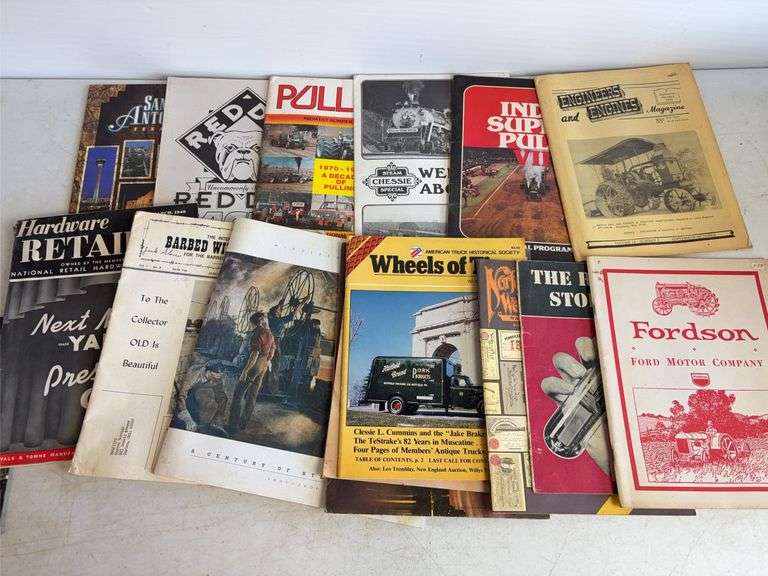 Box of vintage magazines, comic books, and local items - Swiss Festival, Amish Country, Classics Ill