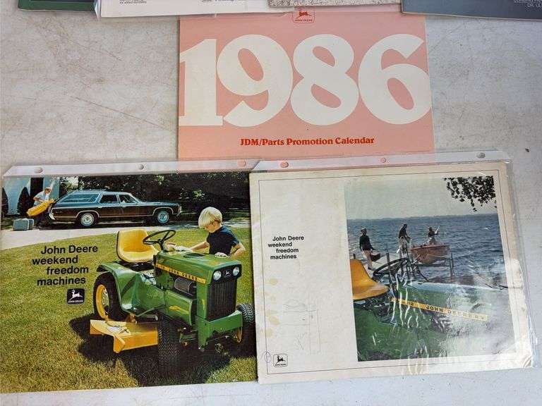 John Deere pocket books, promotion calendars, and other advertising booklets