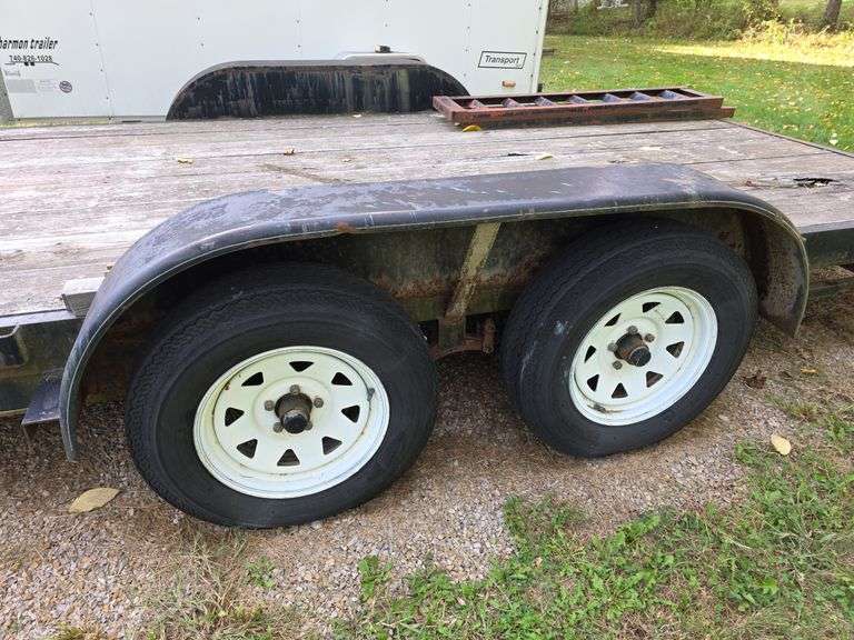 16ft tandem axle bumper hitch trailer