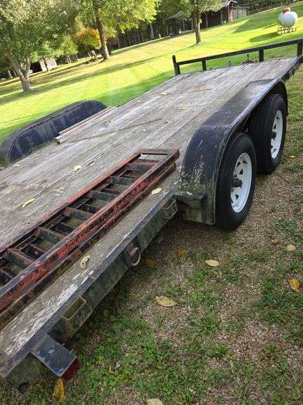 16ft tandem axle bumper hitch trailer