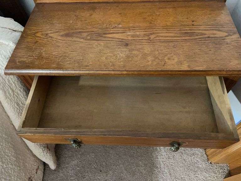 Antique oak washstand
