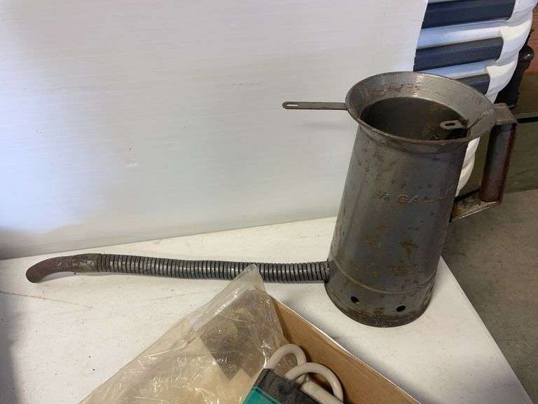 Antique items - scale, pitcher, and more