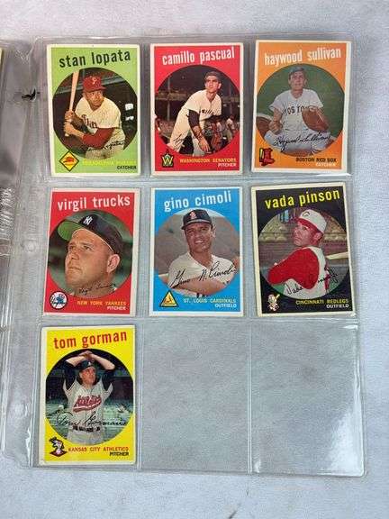 1959 Topps BB 34 Card Lot EX- to EXMT