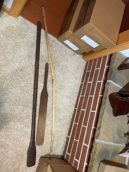 Wooden stand, wooden shelf, wooden paddles & others