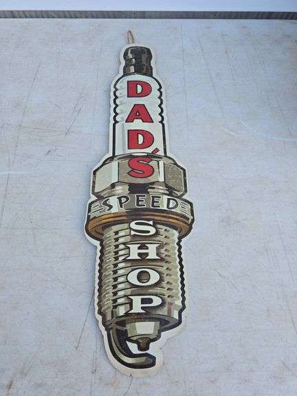 DAD'S SPEED SHOP TIN SIGN 24" TALL