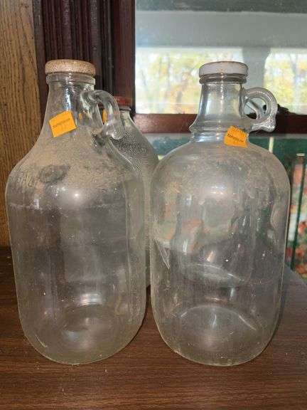 (3) Half Gallon Glass Jugs and (1) Jar