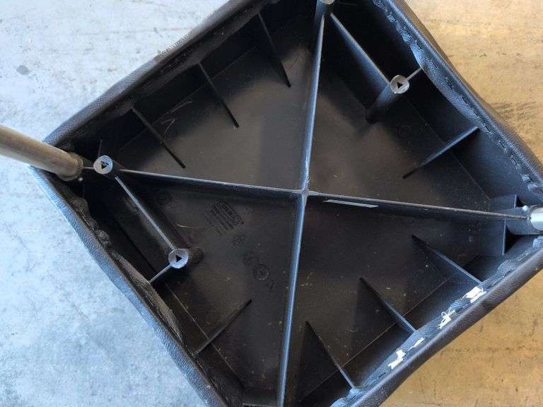 (2) 25" Ikea black stools - dirty