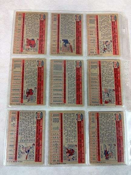 1957 Topps Series 4 BB 9 Card Nice Lot -Tough Series EX+