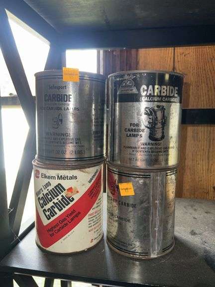(4) Vintage Cans of Carbide