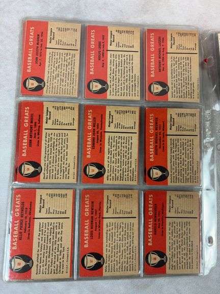 1961 Fleer BB 25 Card Lot  Vg - to EXMT - Some Pin Holes