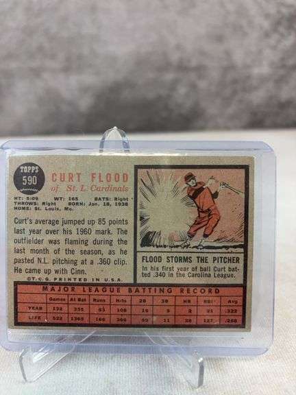 1962 Topps BB 2 Card HI-# Lot - #590 Flood, #548 Del Greco - Botth NM