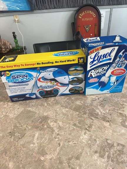 Hurricane Spin Broom And Lysol Ready Brush