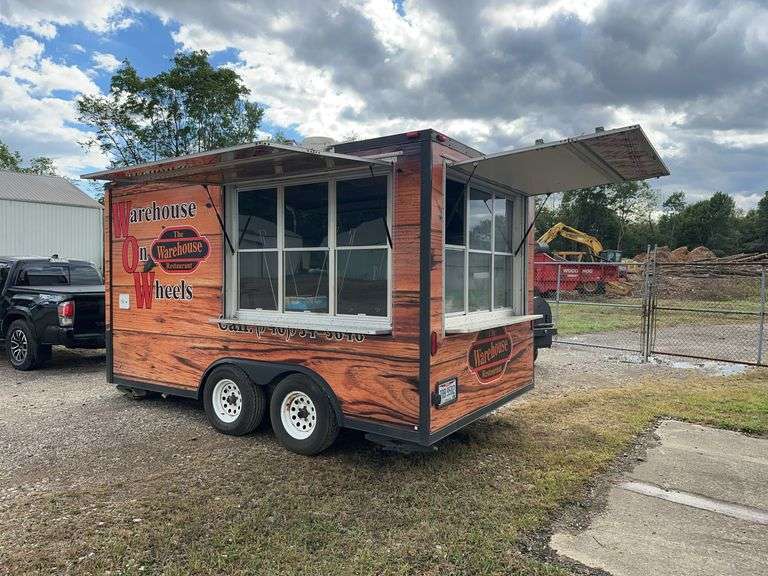 Food Trailer w/ Fully Stocked Kitchen *Buyer of Lot 1 will have to get Trailer rewrapped ASAP.