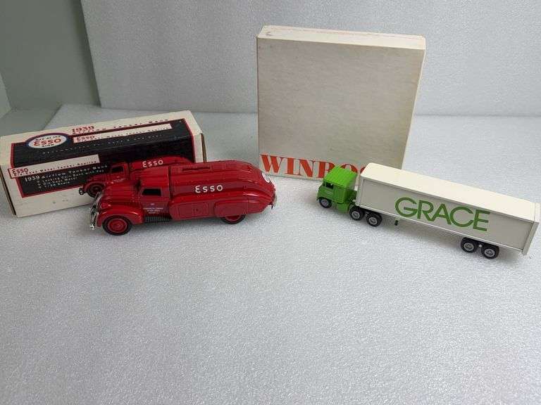 ESSO 1939 AIRFLOW TANKER BANK (NEW) & WINROSS GRACE TRANSPORT TRUCK