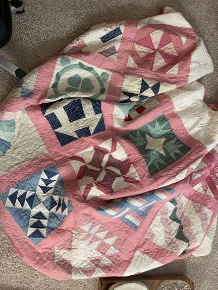 Hand sewn quilt - 108" x 92"