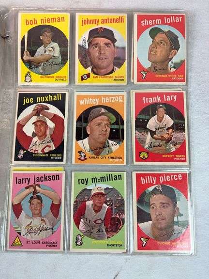 1959 Topps BB 34 Card Lot EX- to EXMT