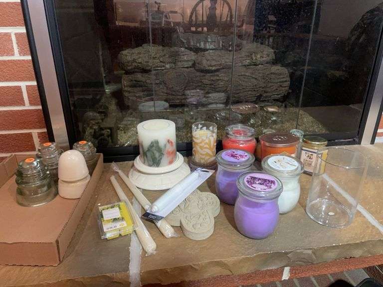 Glass insulators, candles & misc.