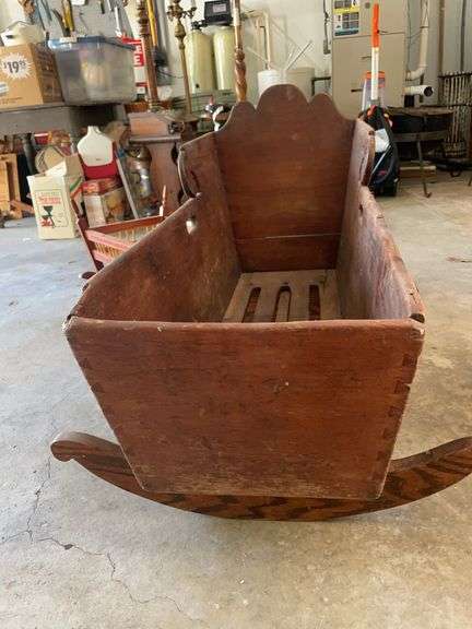 (2) wooden baby cradles