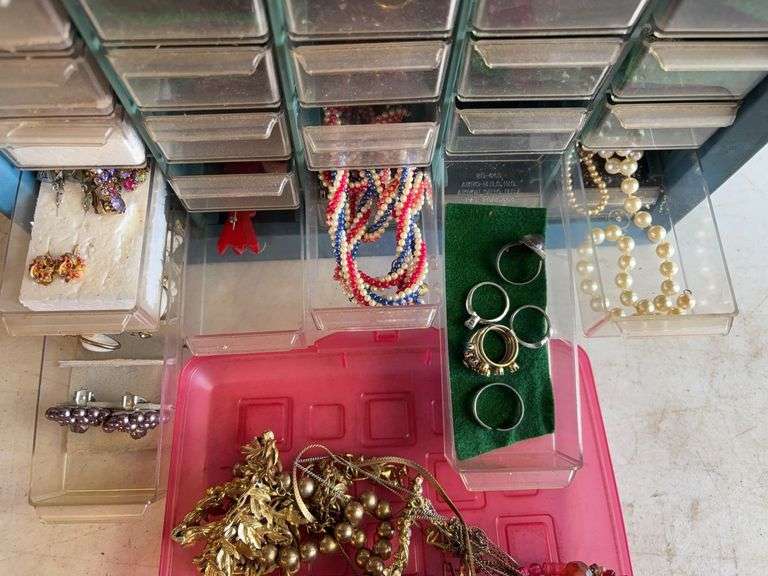 Large assortment of costume jewelry