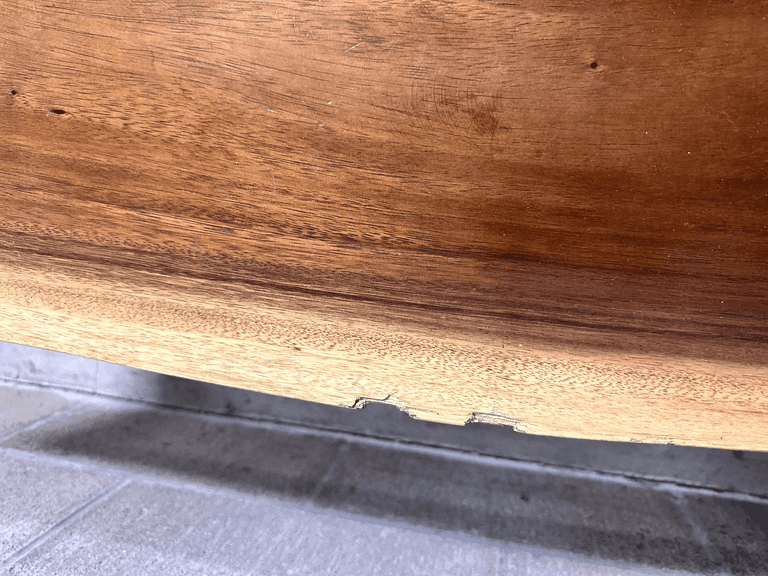 Rectangle Bench 39"x14"x18" Coffee Side Table with Z Metal Legs. See pic for imperfection on the top