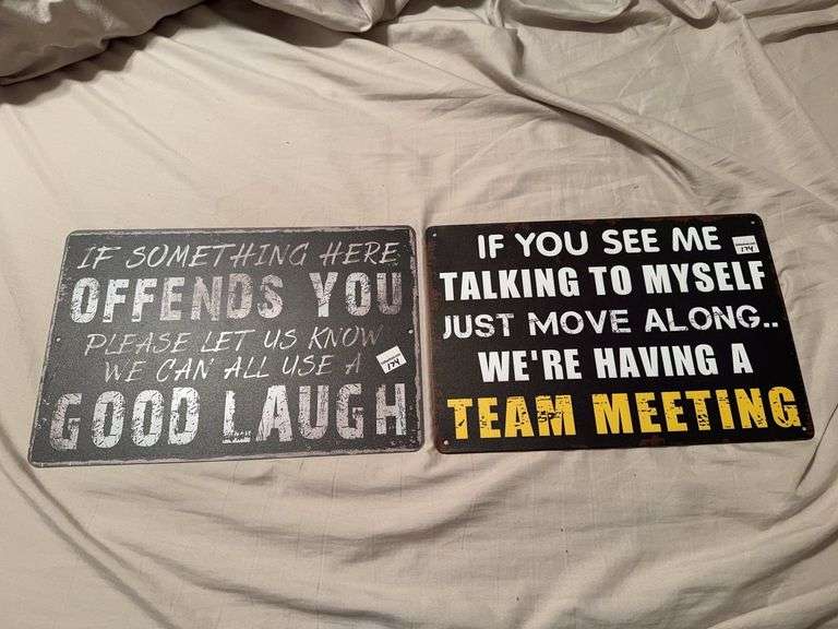(2) Funny Wall Decor Signs