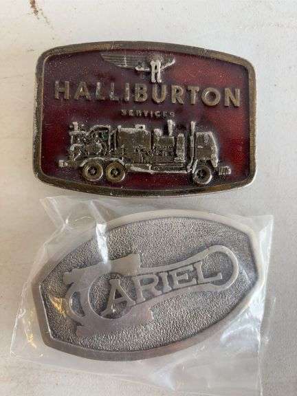 (8) belt buckles - Haliburton, Ariel, Krause, and more