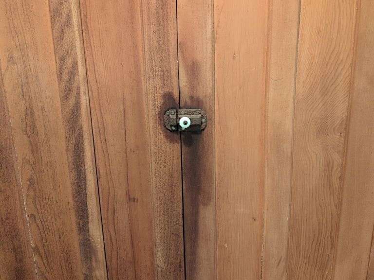 Wooden corner cabinet - contents not included