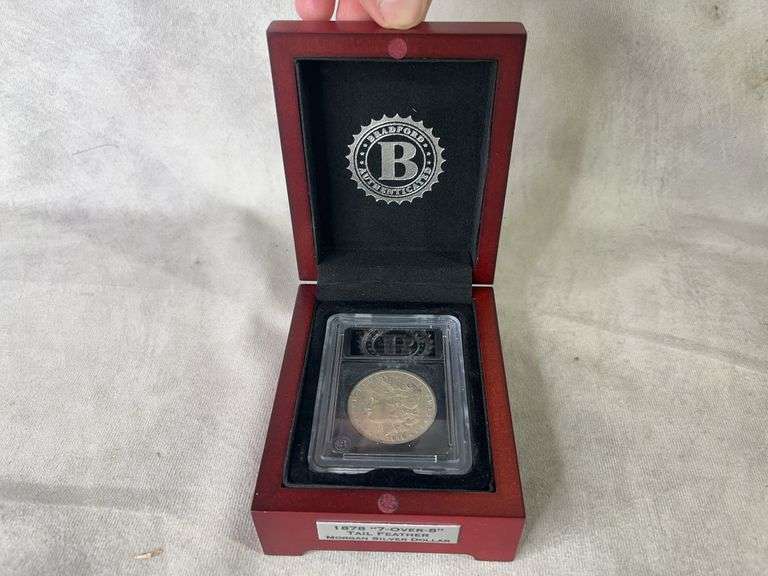 1878 “7-Over-8” Tail Feather Morgan Dollar, VG