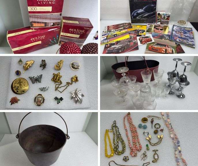 Vintage Glassware, Seasonal Decor, Costume Jewelry (WV)