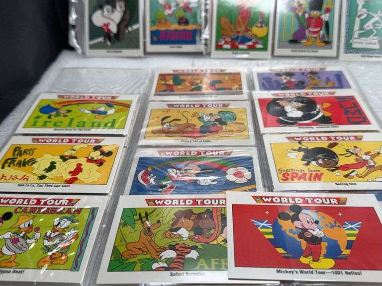Assortment of World Tour  Disney Cards In Protective  Sheets