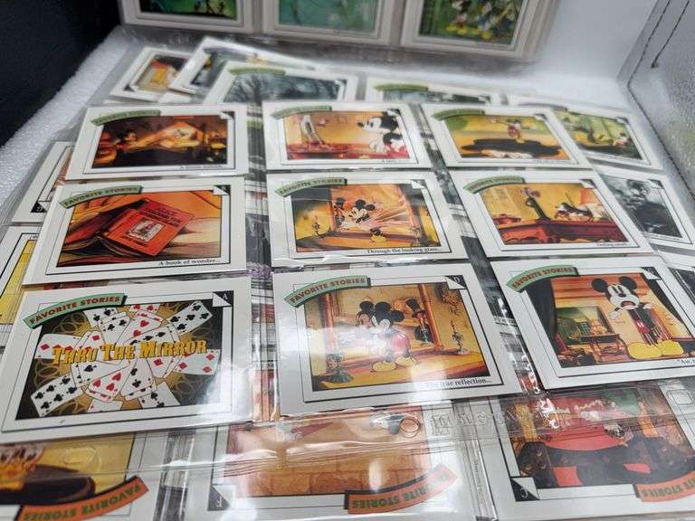 Assortment Of 1991 Disney Favorite Stories Collector Cards In Protector Sheets