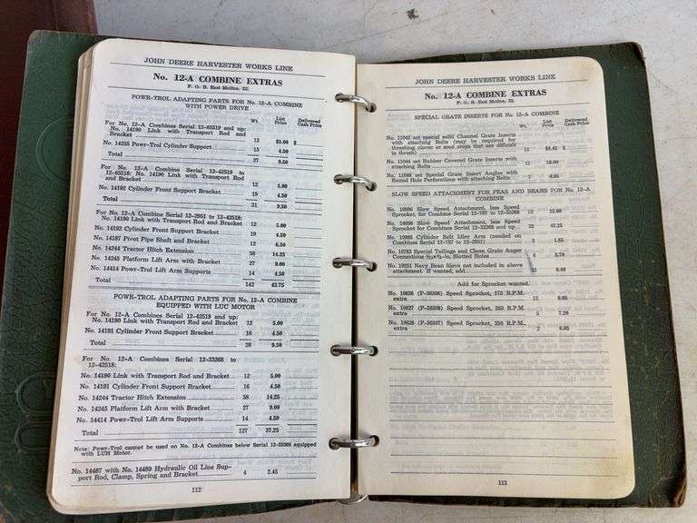 John Deere Plow Company of Columbus price list & other price list booklet